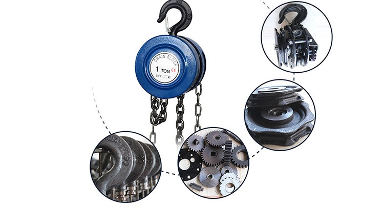 Safe 10 Ton Manual Chain Hoist , Chain Pulley Block With Hook Good Performance