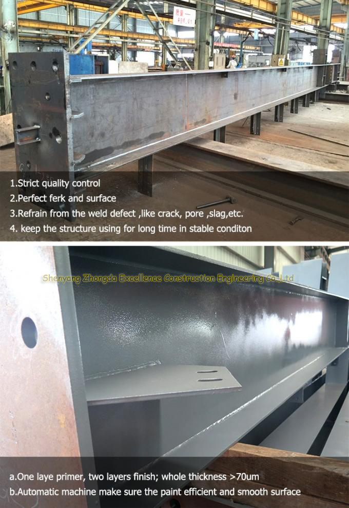 Wide Span Bolte Steel Frame Structure Pre Construction Building For Warehouse