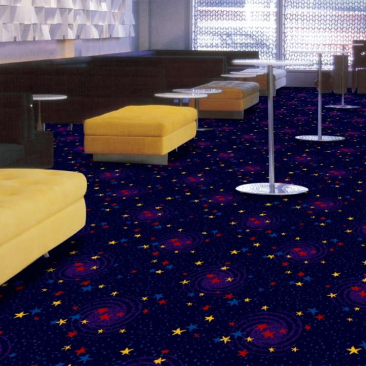 3d starry sky pattern wilton PP carpet with cheap price
