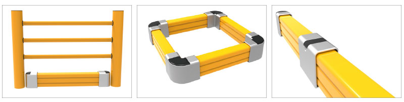 Flexible Pedestrian Barrier  Anti-Collision Guardrails Warehouse Safety Barrier Traffic Guardrails