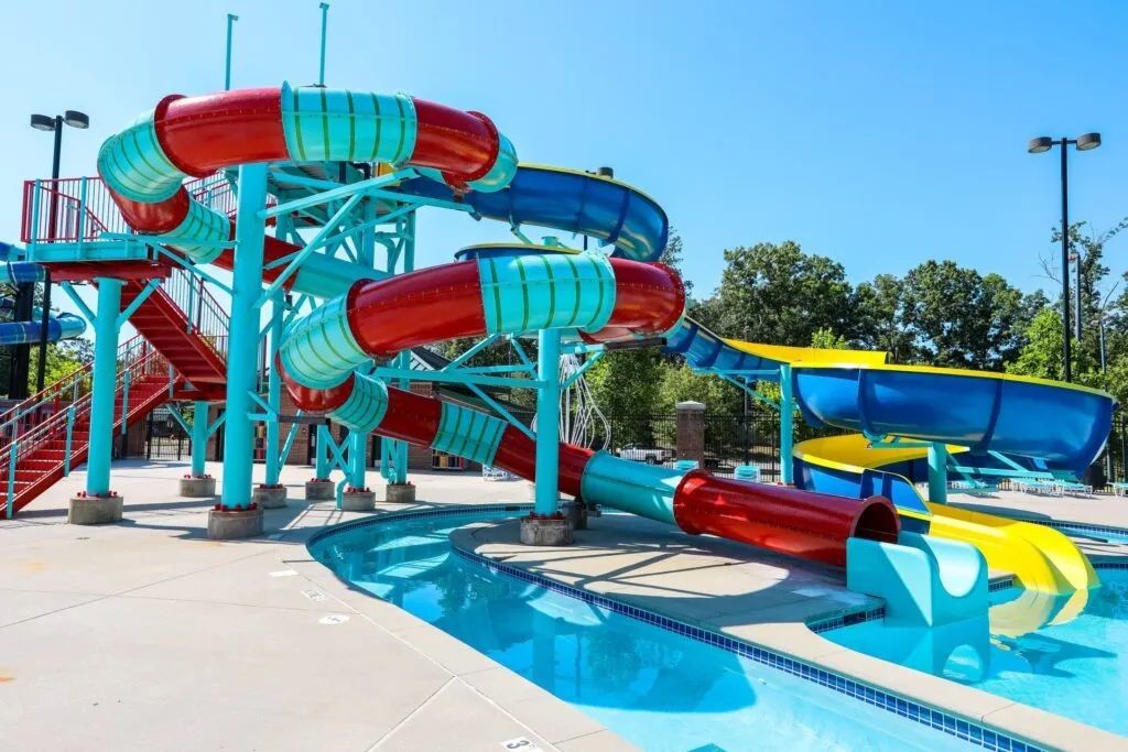 Custom Amusement Park Rides Fiberglass For Fun Tube Slide Aqua Play Above Ground Water Park