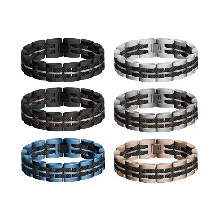 Black Gold Stainless Steel Men's Jewelry Bicycle Chain Motorcycle Chain Bracelet