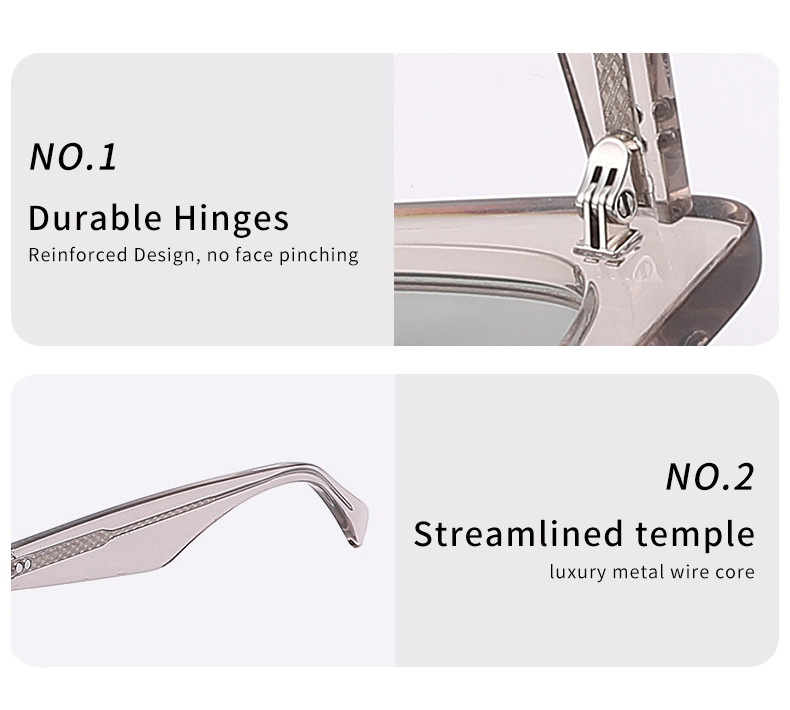 Daily Outdoor Square Acetate Sunglasses TAC lens Unisex OEM