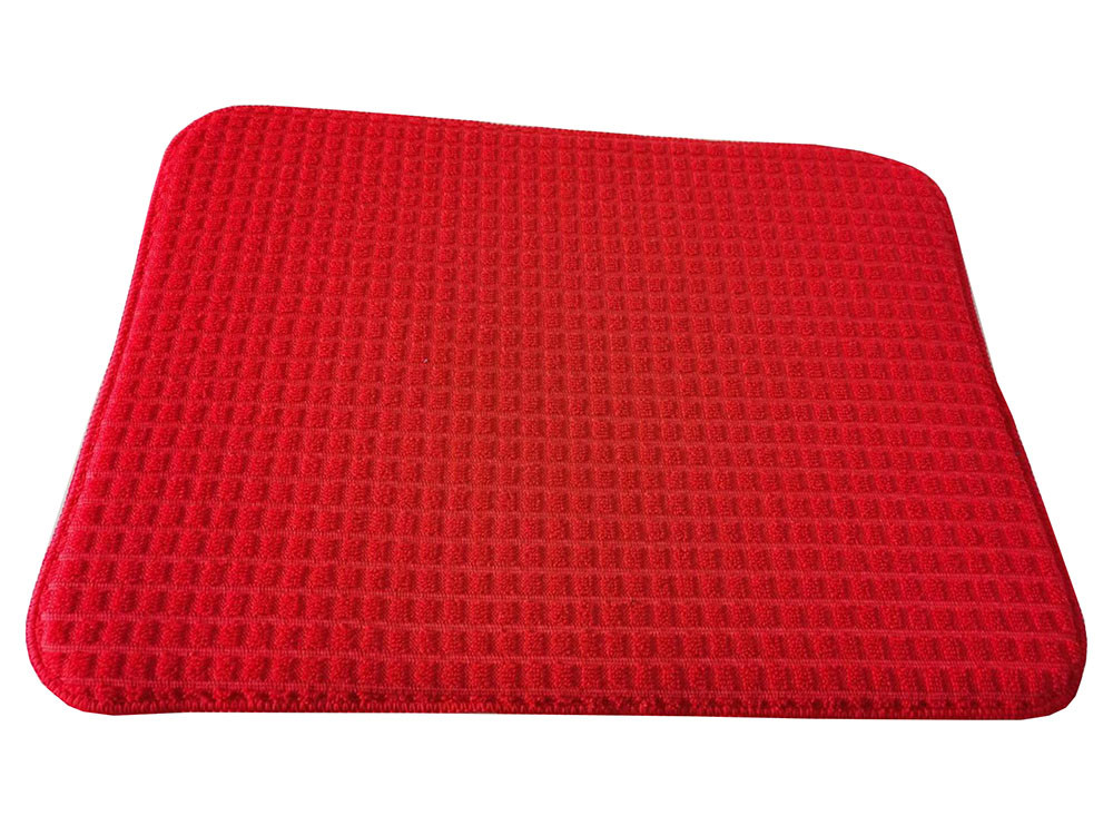 Eco Friendly Kitchen Dish Drying Mat Microfiber With Sponge For Kitchen Dish Mat