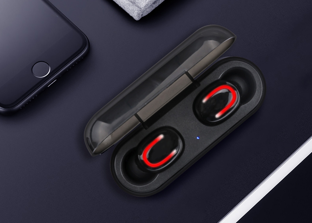 TWS Wireless Bluetooth5.0 Earphones Mini In-ear Style Binaural Earbuds Waterproof With Charging Box