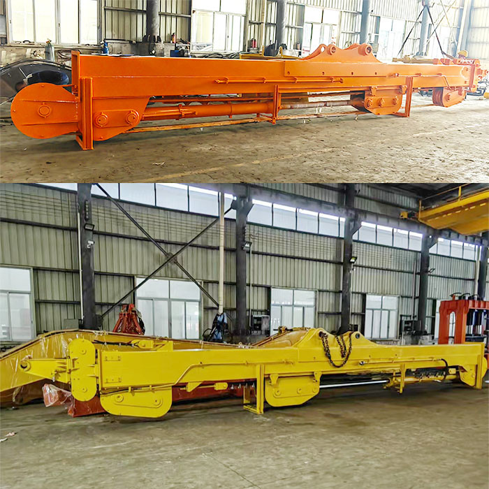BS900E Excavator Telescopic Arm With Clamshell Bucket Welding Multi-strand Wire Ropes