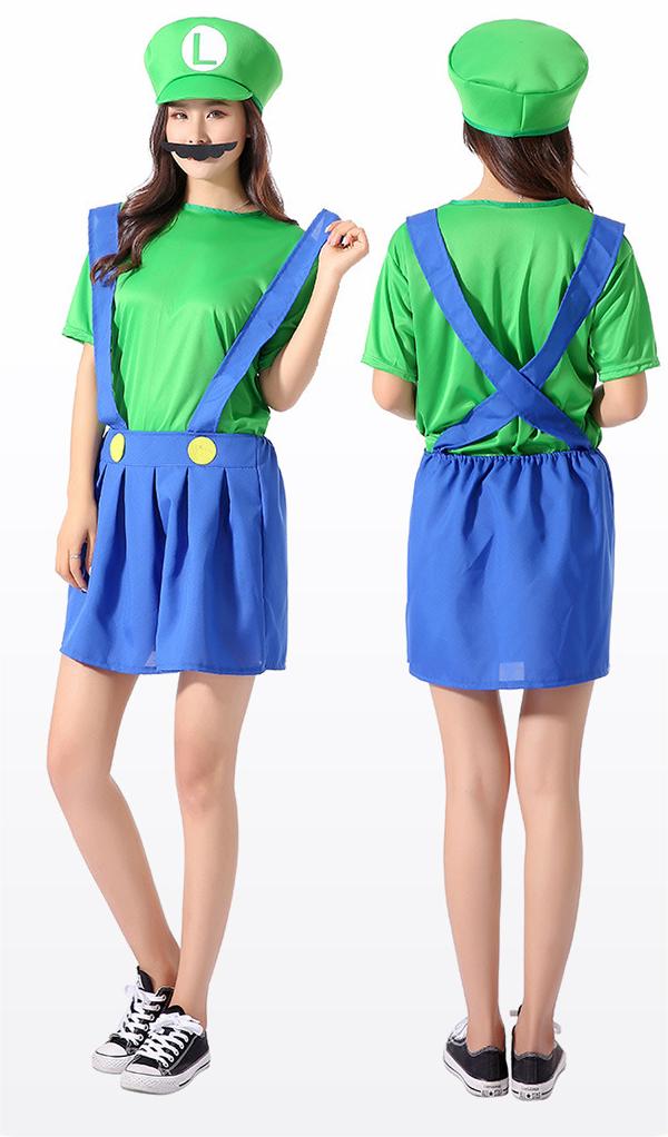 Stage Dancerwear SuperMario Onesie for Halloween Children and Adults Cosplay Performance