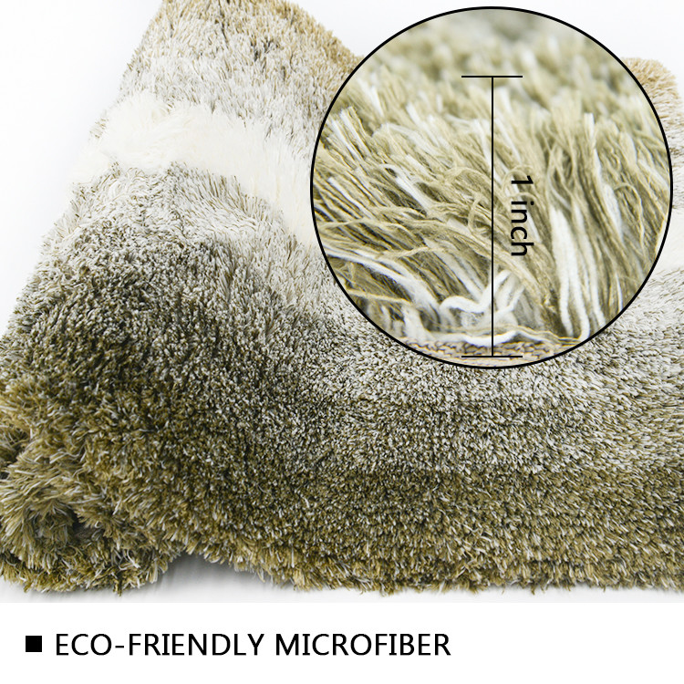 Light Yellow Shaggy Tufted Bath Mat 1200 GSM Yarn Weight