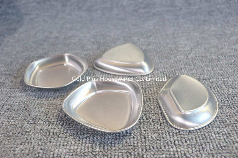 37g Home kitchen small soy sauce dipping shell shaped stain dish food grade irregalur 304 stainless steel food dish