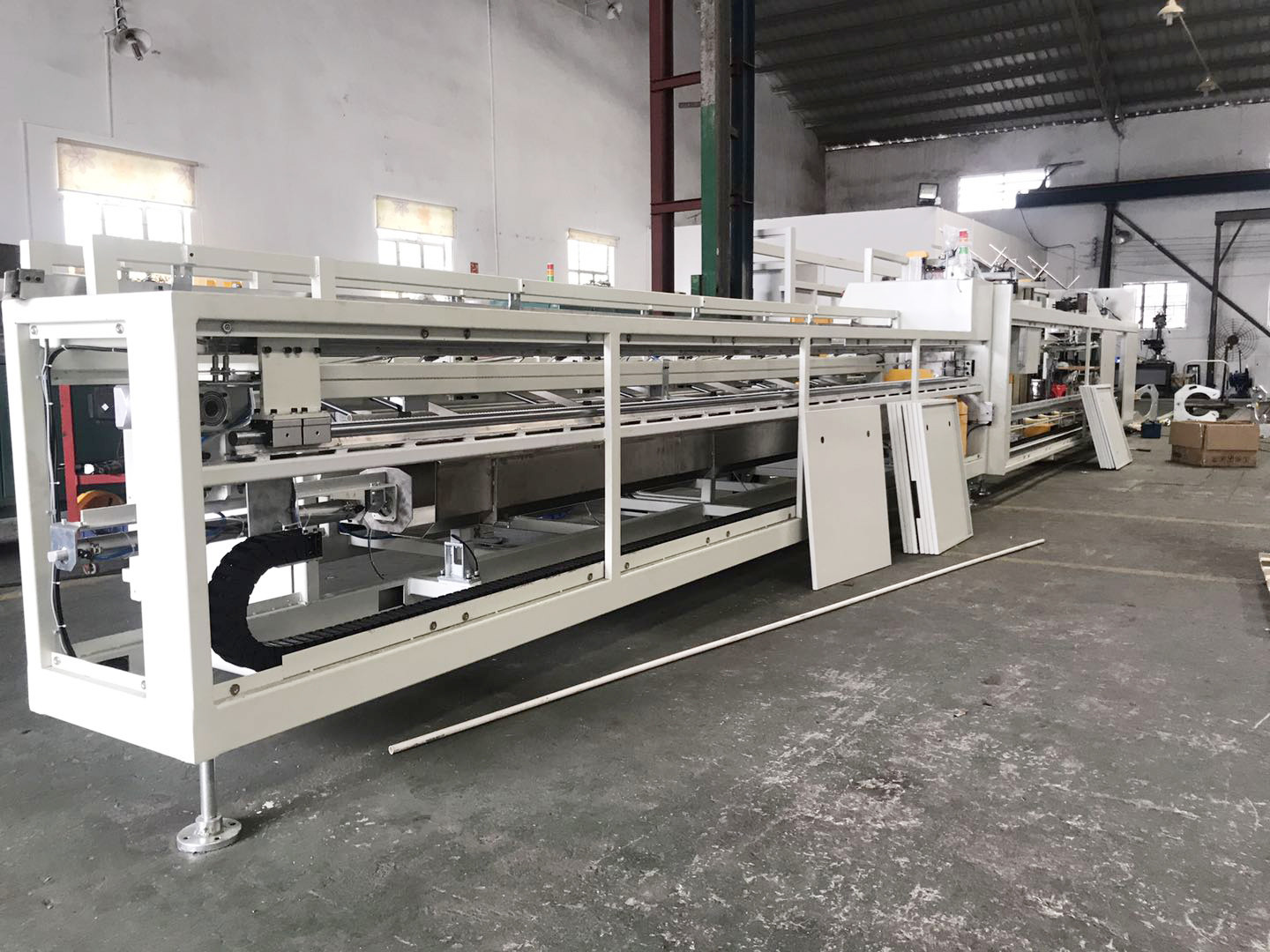 PVC Conduit Pipe Making Machine Four stations output 14tons With Full Automatic Packaging