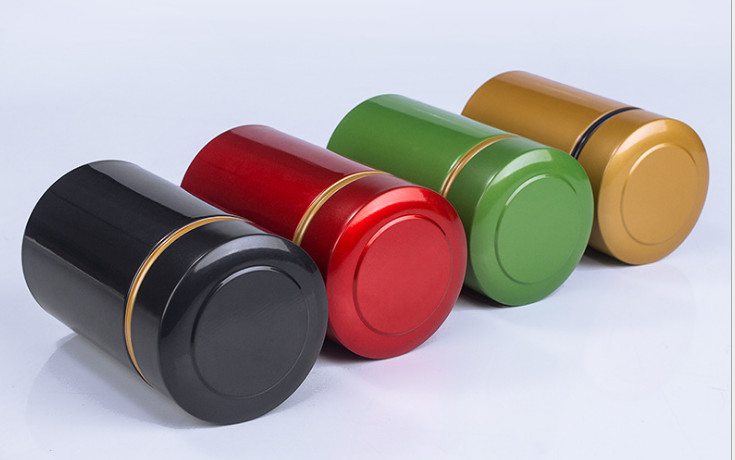 Small Round 500g Tea Tin Boxes 4 Color Offset Printing