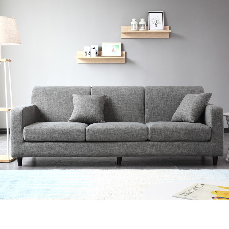 Custom Modern Sectional Sofa With Cushion , Fabric / Leather Living Room Sofa