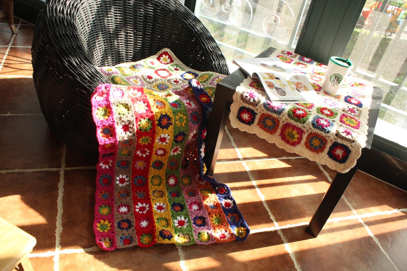 rustic handmade knitted crochet towel blanket carpet tablecrochet blanket sofa blanket bed