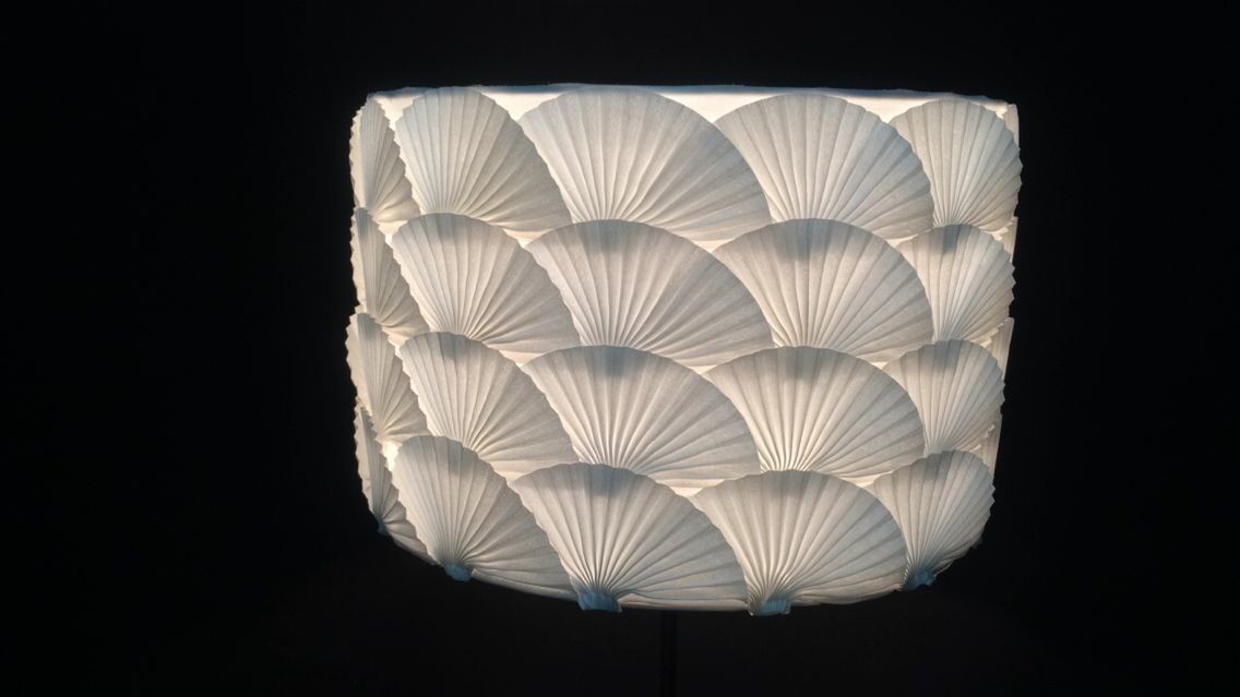 E27 White Bedside Lamp Shades D300*200mm Cotton Felt Shell