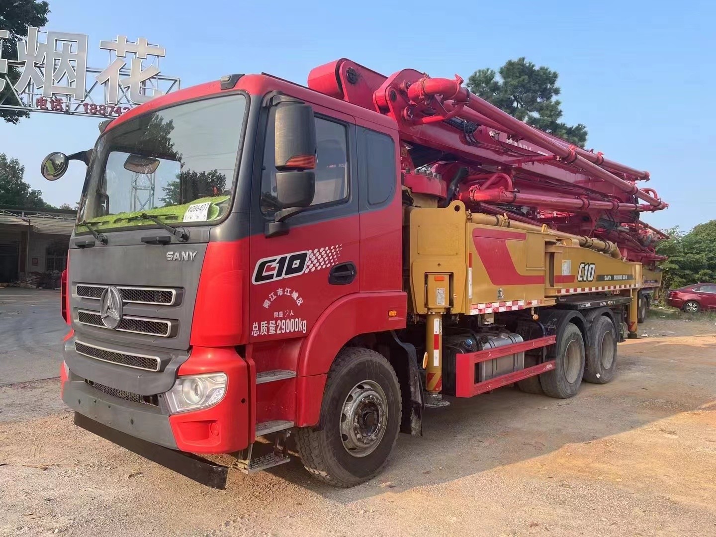 SYM5290THBES 430C-10 Sany Homemade Chassis 43m 2021 Second-hand Concrete Pump Truck For Heavy Duty Construction