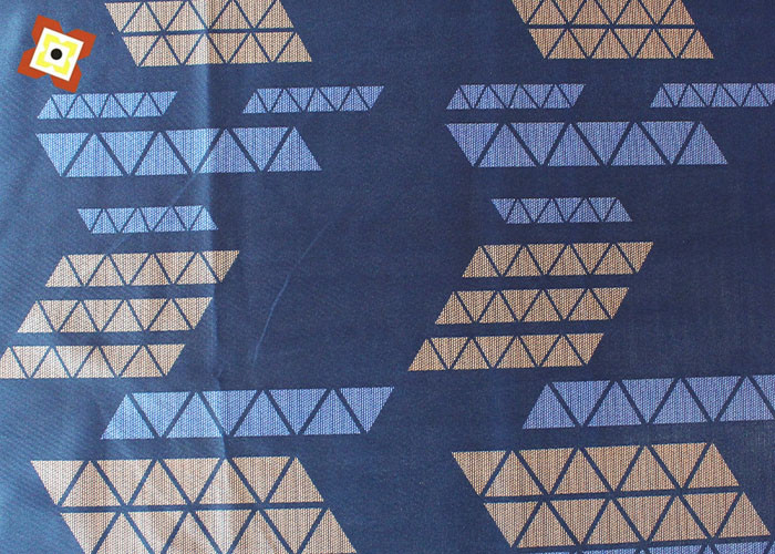 Custom Woven Warp Knitted Polyester Mattress Fabric Blue colour