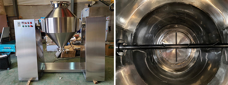CE W Type Double Cone Mixer Machine For Powder And Grain State Materials