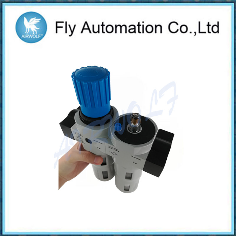 Air Control Air Pneumatic Regulator , White Drain Type Pneumatic Air Preparation