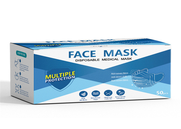 Breathable 3 Ply Disposable Surgical Mask 17.5*9.5cm High Fluid And Respiratory Protection