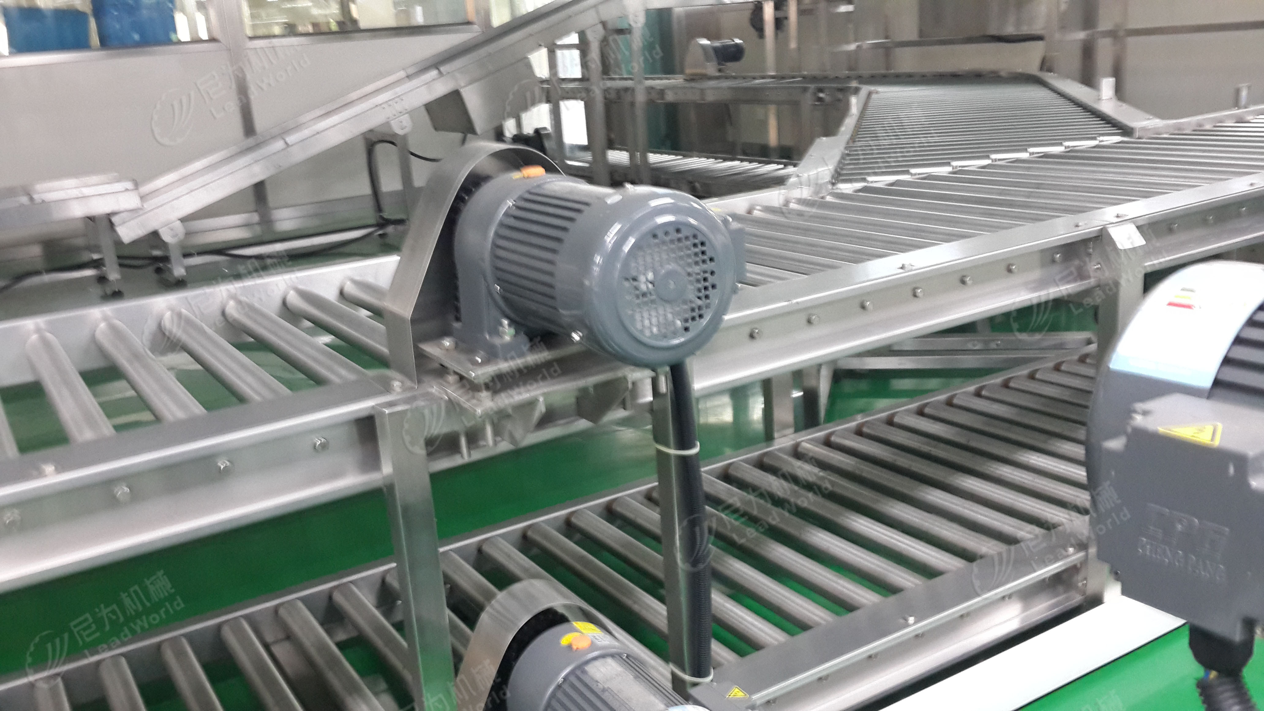 Conveyor Motor Roller System For Belt, Custom Back End Of Line Packing Conveyors