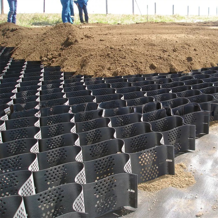 1000-1420N / 10CM Peel Strength HDPE Geocells For Gravel Driveways