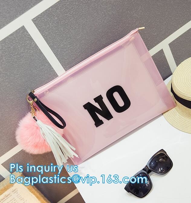 printed OEM logo slider zip lock bags, Slider Undergarment Bag With Lock, vinyl pvc A4 file bag with slider Zip lockkk
