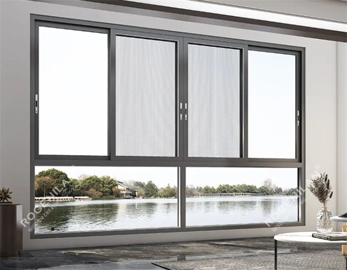 Good Customized Thermal Break Aluminum Horizontal Sliding Windows With Aluminum Frame