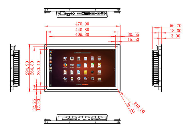 18.5-Inch Linux Touch Monitor for Transportation Interfaces and Industrial Control