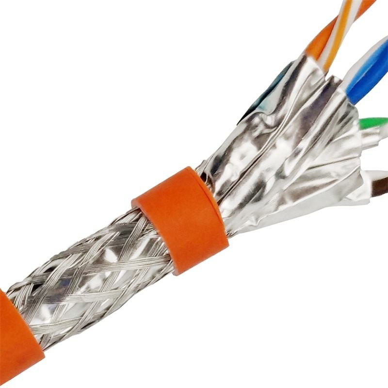 PVC Jacket Ethernet Cat7 Lan Cable HDPE Insulation Bare Copper