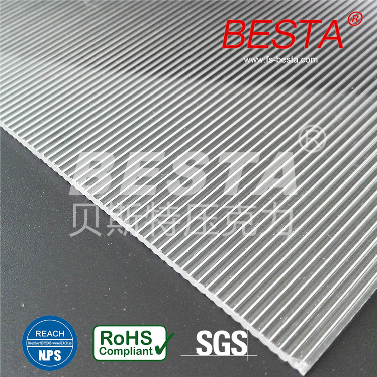 RoHS Special Textured Acrylic Panels Waves Stripes Patterned Plexiglass Panels