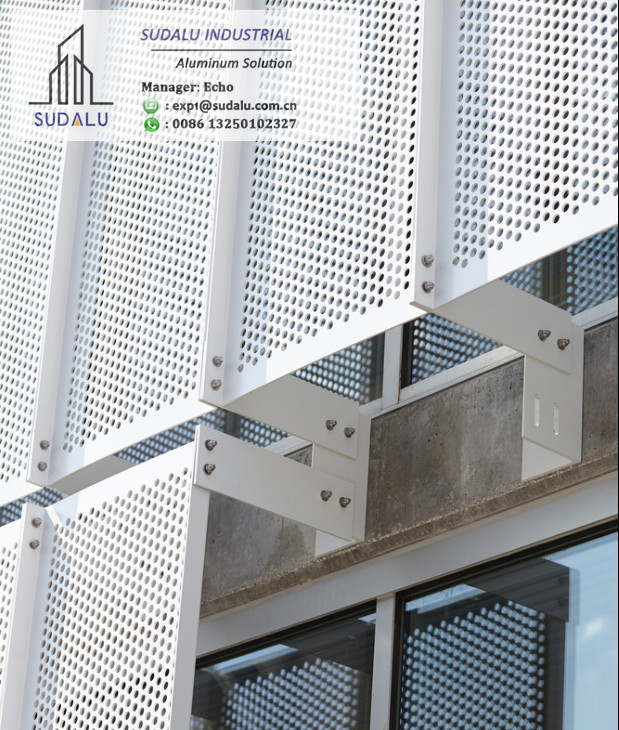 SUDALU PVDF OEM Design Aluminum Facade Cladding Panel for Outdoor Decoration Metal Perforated Panel