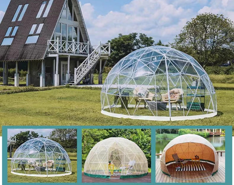 Customized Logo 2.9m Igloo Dome Tent Transparent PVC For Garden House