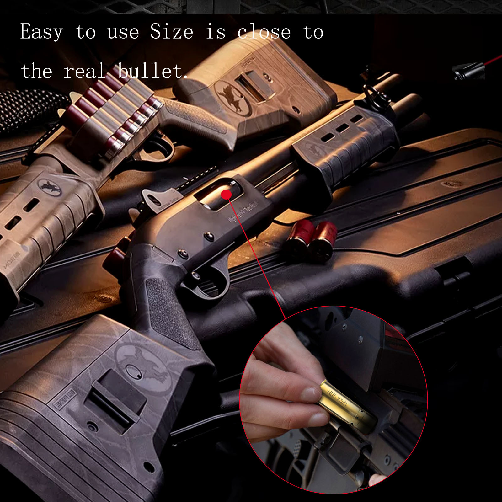 Durable 12GA Laser Boresighter 650nm Hunting Red Dot Bore Sight