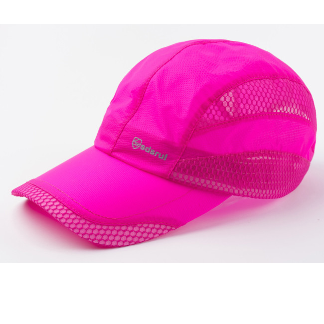 100%ployester Quick embroidered Breathalble Outdoor UV SPF 50 Running Cap Trucker Hats Many colors are available