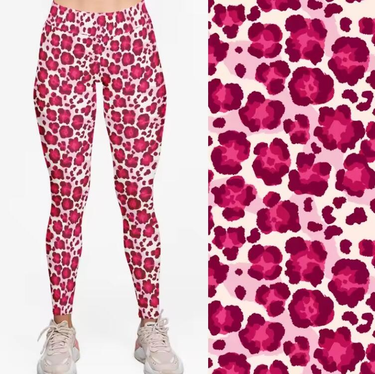 Women Buttery High Waist Leopard Custom Printed Leggings Slimming