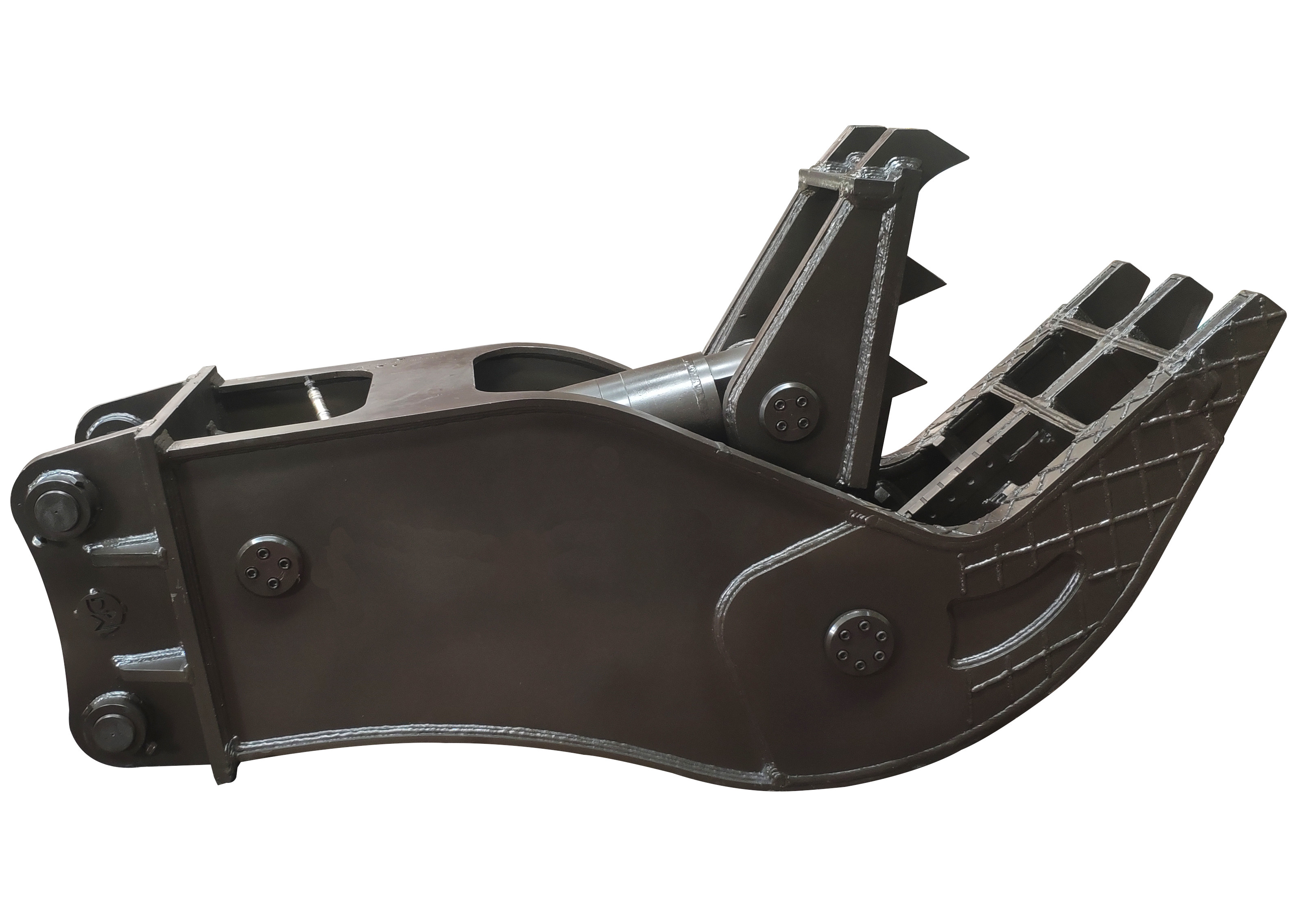 Excavator Demoliton Rock Breaker Attachment With 4 Side Blade Low Noise High Performance 2250KN Force