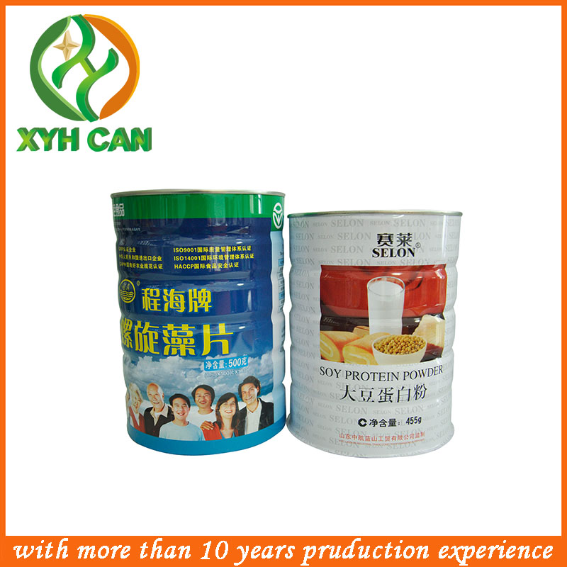 Suger Tin Can Food Packaging Round Candy Tins Glossy Lamination Printing