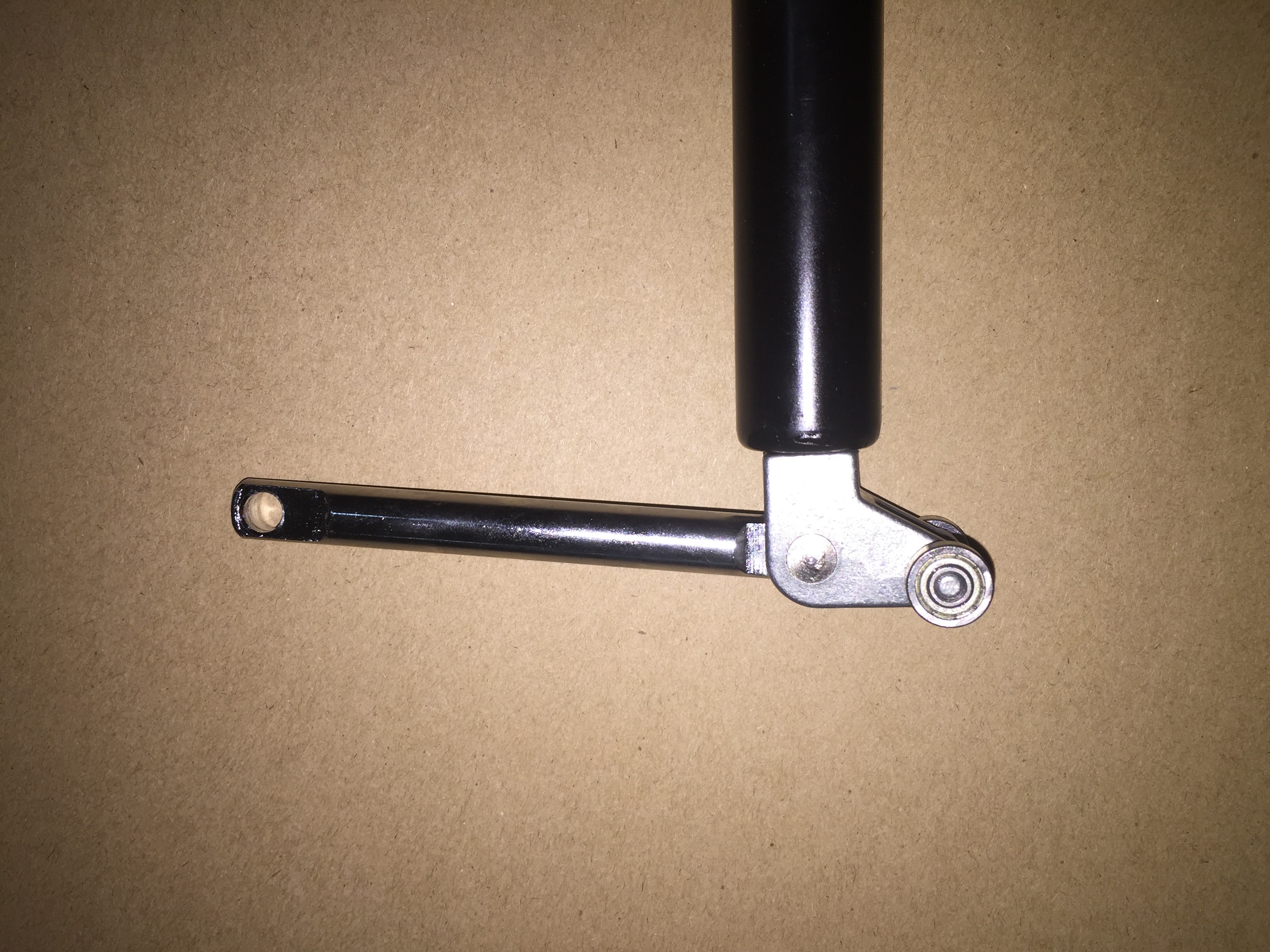 Black Adjustable Lockable Gas Spring With Control Arm Triangle Connector