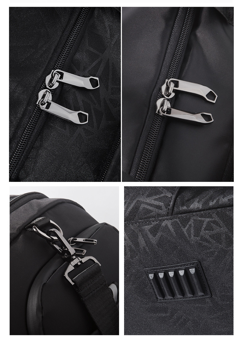 Black Crossbody 55L Duffle Bag Travel Luggage Handbag 1.1KG
