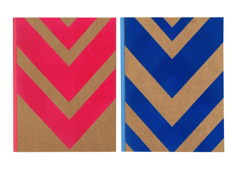 Hardcover Custom Journal Printing Flocking Kraft Paper Sewing Glued Binding