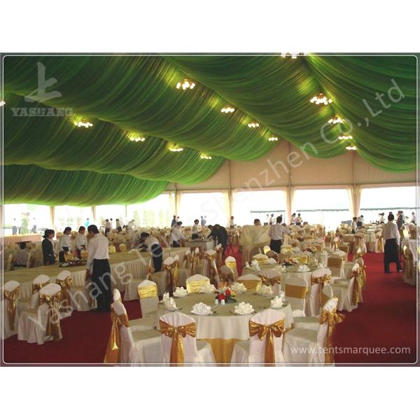 Outside Transparent Party tent with clear roof , PVC Fabric with UV Resistance