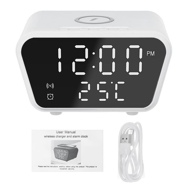 15W Alarm Clock Wireless Charger