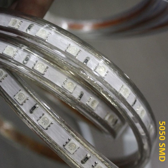 High lumen SMD5050 220V waterproof IP65 led neon flexible strip green