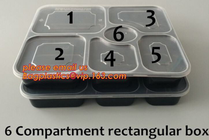 Restaurant Take Away Bento Boxes, Division Food Prep Disposable, Portion Compartment, Lunch box Containers