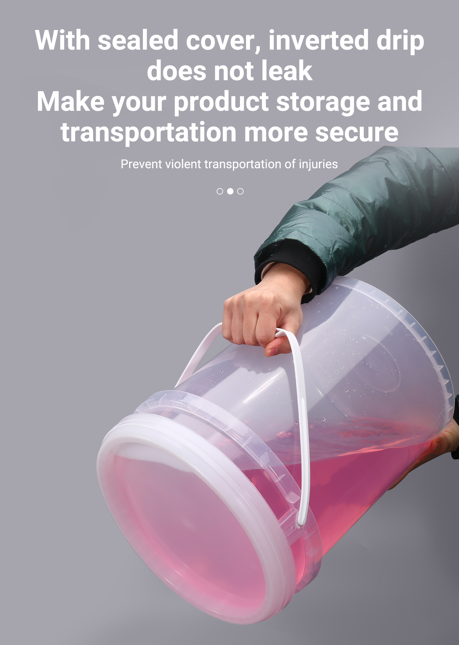 20L Plastic Bucket Container With Scale Ruler Handle Lids Food Grade 5 Gallon Bucket