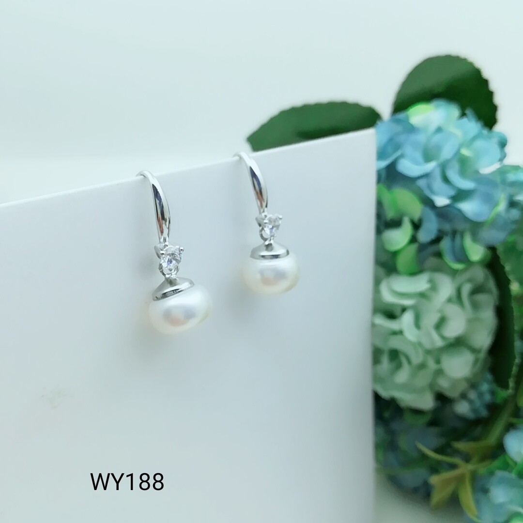 2018 New latest design of pearl earrings fashion pearl earrings silver tassel earrings WD119