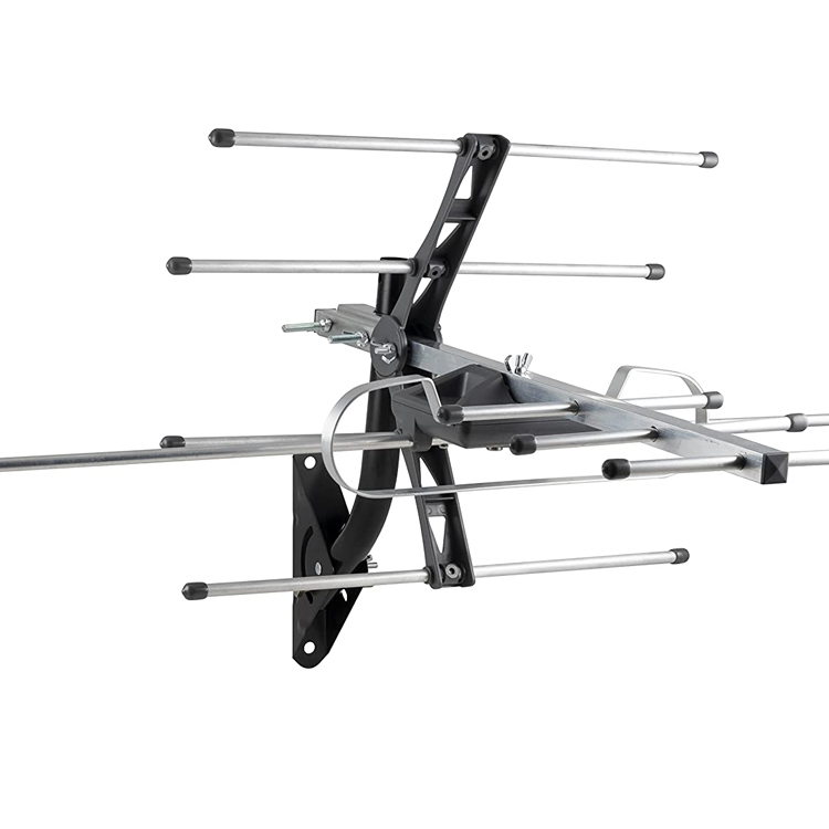 Butterfly Dish Rotation Yagi HD DVB T2 TV Antenna for VHF174-230/UHF470-862 Frequencies