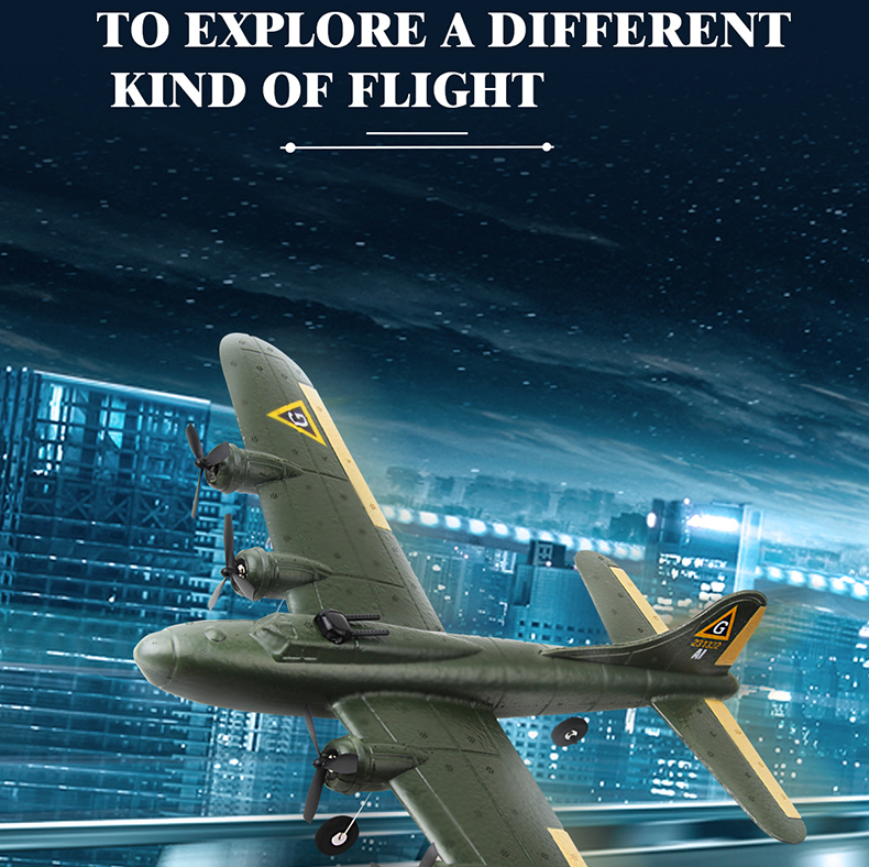 State of Assembly Ready-to-Go Foam Glider Toy Gift Toys Fx-817 Aircraft Model B17 Bomber Outdoor Remote Control Fixed-wing
