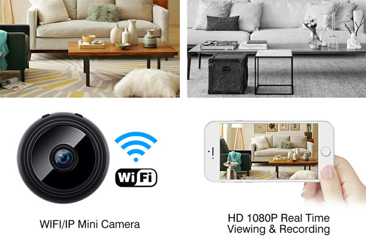 135g Wifi Mini Security Camera , Wireless Wifi Camera With Sensori Night Vision