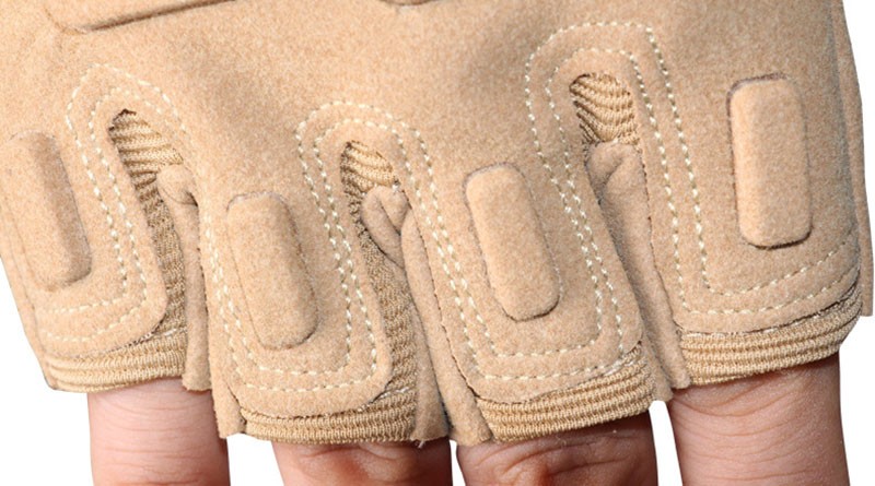 Custom Military Tactical Gloves Half Finger Airsoft Cycling Polyester Material